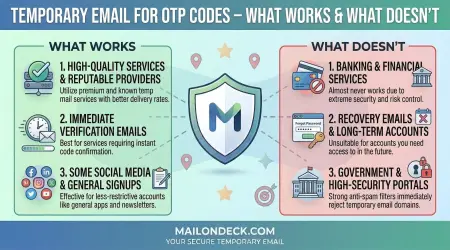 Temp Mail for OTP Codes – What Works and What Doesn’t